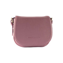 Charger l'image dans la galerie, RB1002AZ | Made in Italy Genuine Leather Shoulder Bag with Removable Leather Shoulder Strap and Shiny Gold Metal Buckle Attachments - Antique Pink Color - Size: 26 x 20 x 10 cm.-4