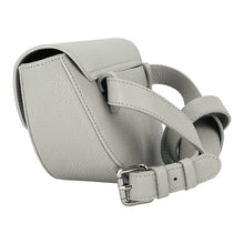 Charger l'image dans la galerie, RB1027BO | Women's Rounded Bandolier Bag in Genuine Leather Made in Italy. Removable and adjustable leather shoulder strap. Polished Nickel hardware - Ice color - Dimensions: 25 x 15 x 9 cm.-3
