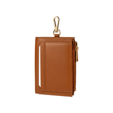 Charger l'image dans la galerie, RB1085S | Women's Wallet Made in Italy in Soft Genuine Sauvage Leather. Matte Gold Metal Hardware. Cognac Color. Dimensions (closed): 8 x 11.5 x 2 cm-2
