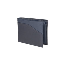 Charger l'image dans la galerie, RB12106D | Men's wallet in genuine full-grain leather, dollar/light grain. Blue color. RFID protection. Size when closed: 12.5 x 9.5 x 2 cm. Packaging: gift box bottom/cover-0
