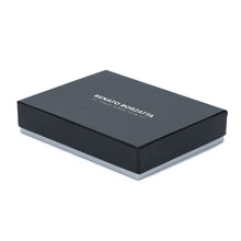 Charger l'image dans la galerie, RB12106D | Men's wallet in genuine full-grain leather, dollar/light grain. Blue color. RFID protection. Size when closed: 12.5 x 9.5 x 2 cm. Packaging: gift box bottom/cover-4
